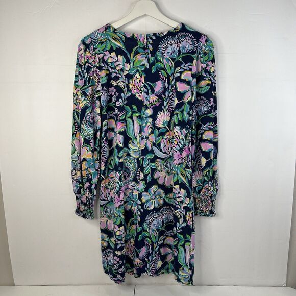 Lilly Pulitzer Size XS Diann Dress High Tide Navy She’s Got Sol Floral Women's - Picture 7 of 14